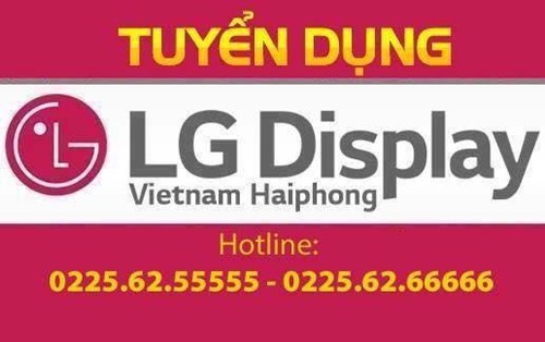 Công ty TNHH LG DISPLAY VIETNAM HAI PHONG tuyển dụng các vị trí kỹ sư